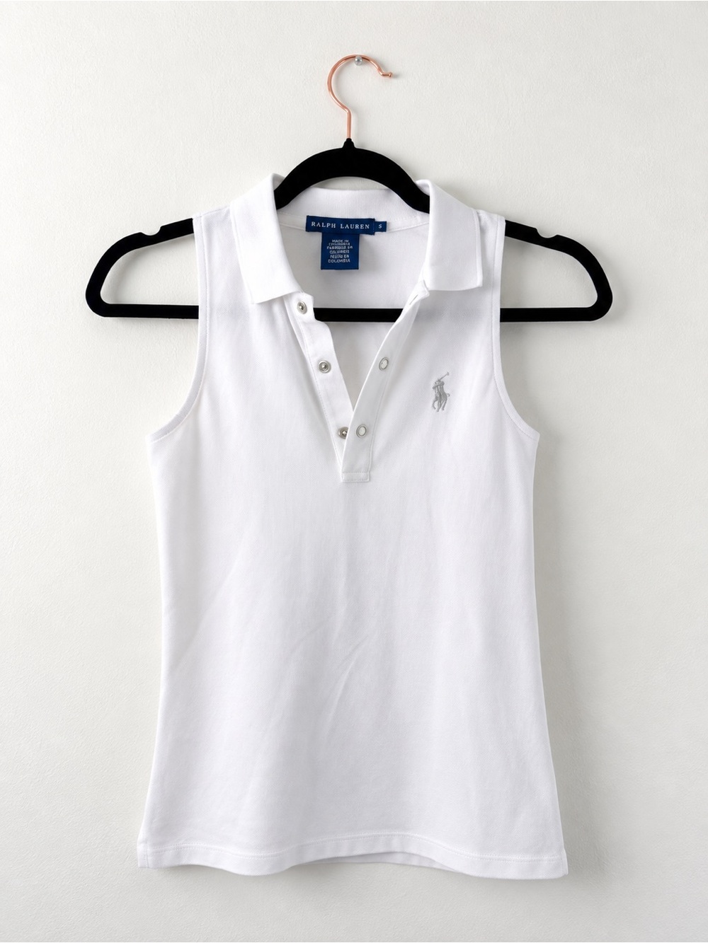 Ralph Lauren White Sleeveless Polo Shirt Women’s XS